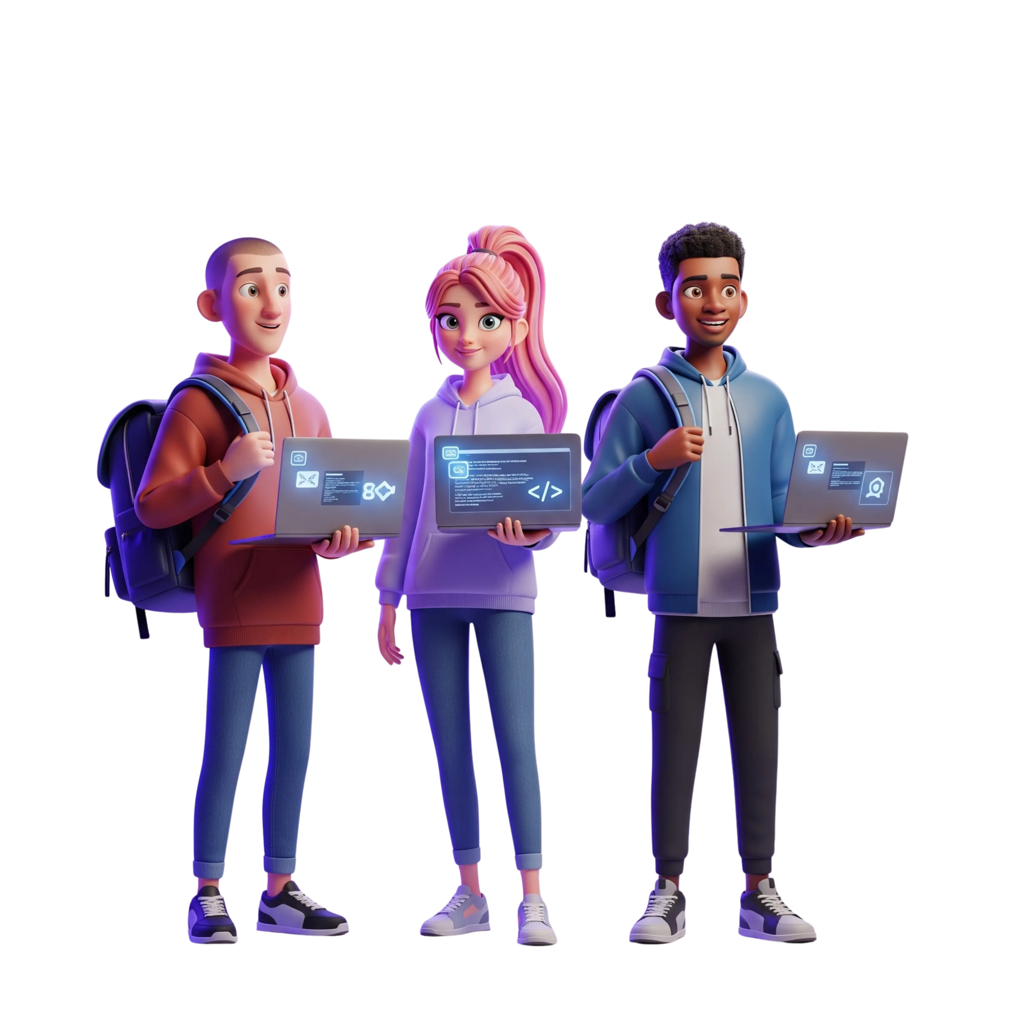 Students with laptops